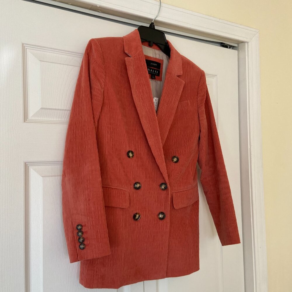 J. Crew Nalya Italian Corduroy Double-Breasted Blazer NWT
